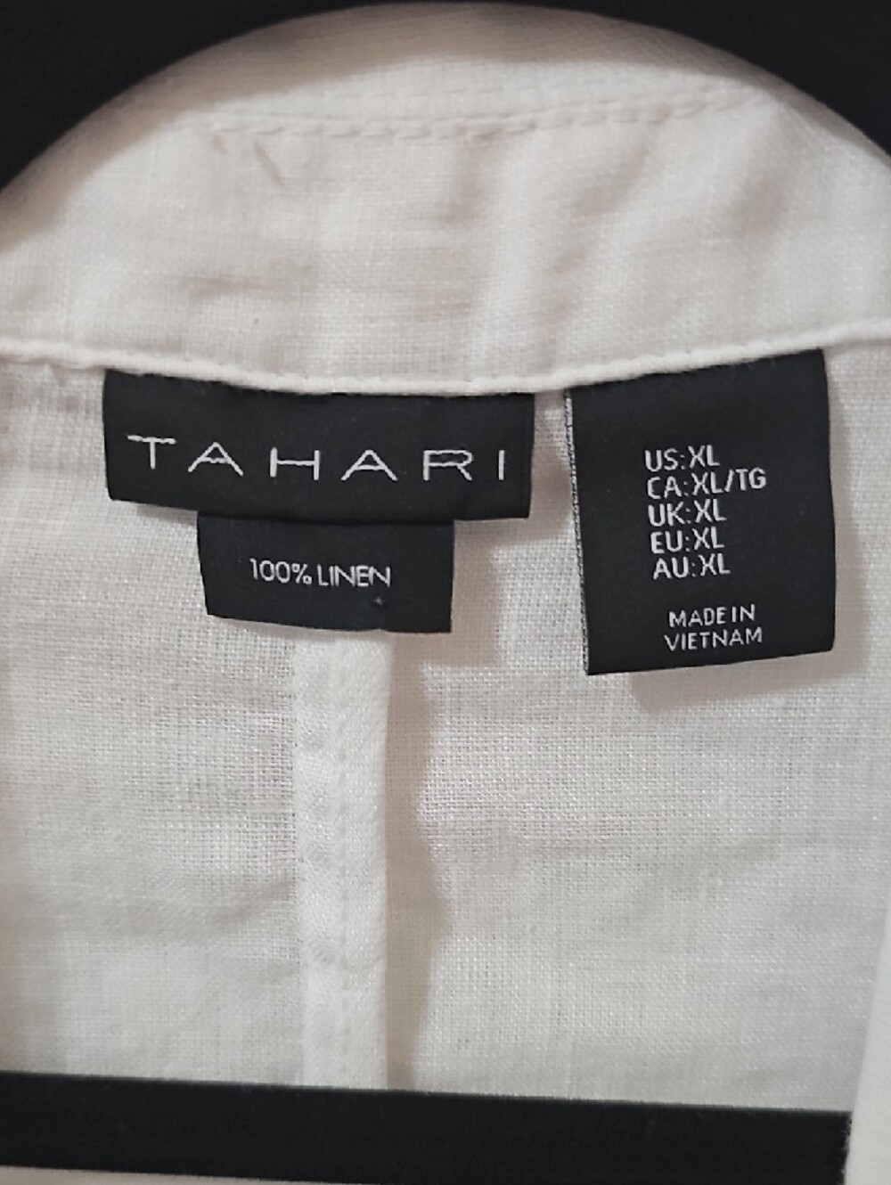 Tahari White Linen Sleeveless Blazer Vest - Picture 2 of 8